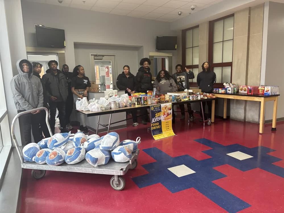  🦃 Denby High School’s Food & Turkey Drive Brings Holiday Cheer to Detroit Families